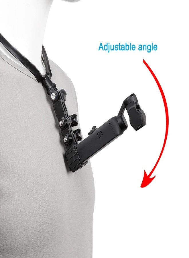 PELLKING Neck Mount Holder Compatible with DJI Pocket 2 and DJI Osmo Pocket 1, with Frame Extension Arm POV Chest Holder Acceeories for First-View Shooting - Image 3